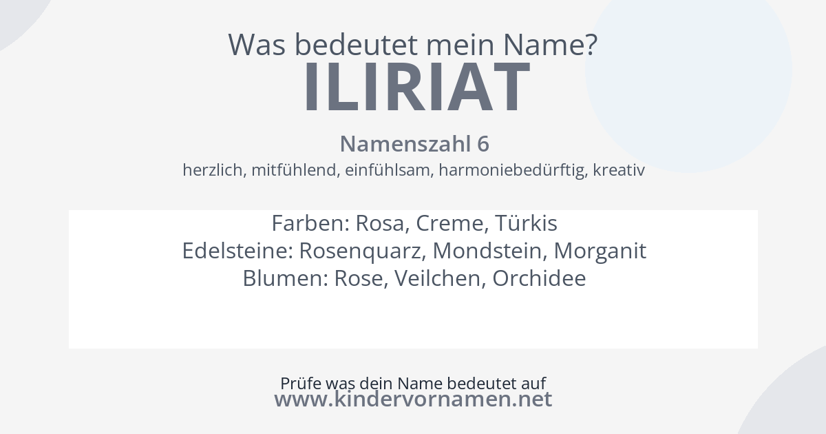 Was bedeutet der Name Iliriat?