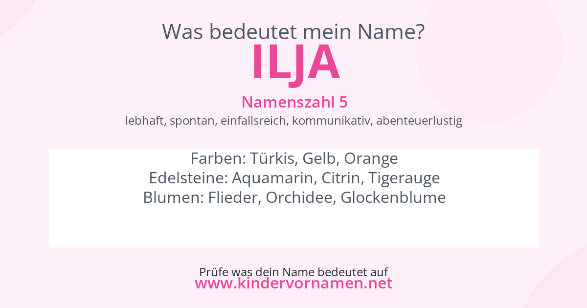 Was bedeutet der Name Ilja?