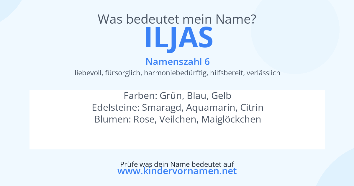 Was bedeutet der Name Iljas?