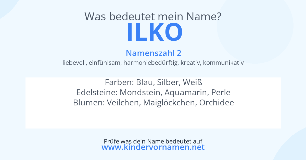 Was bedeutet der Name Ilko?