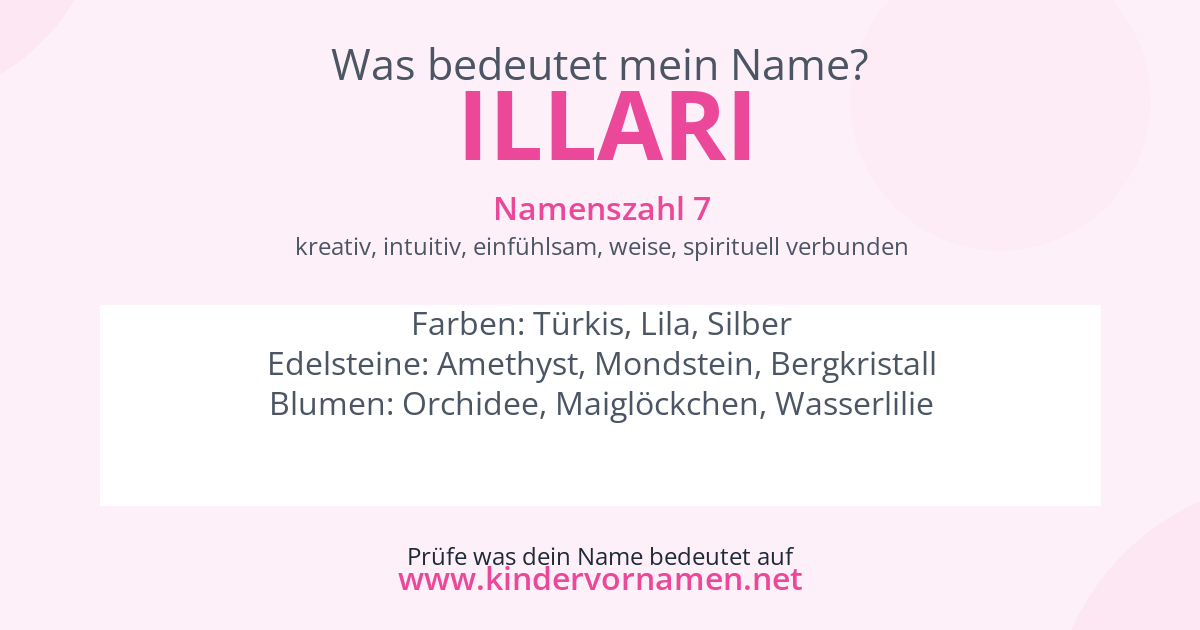 Was bedeutet der Name Illari?