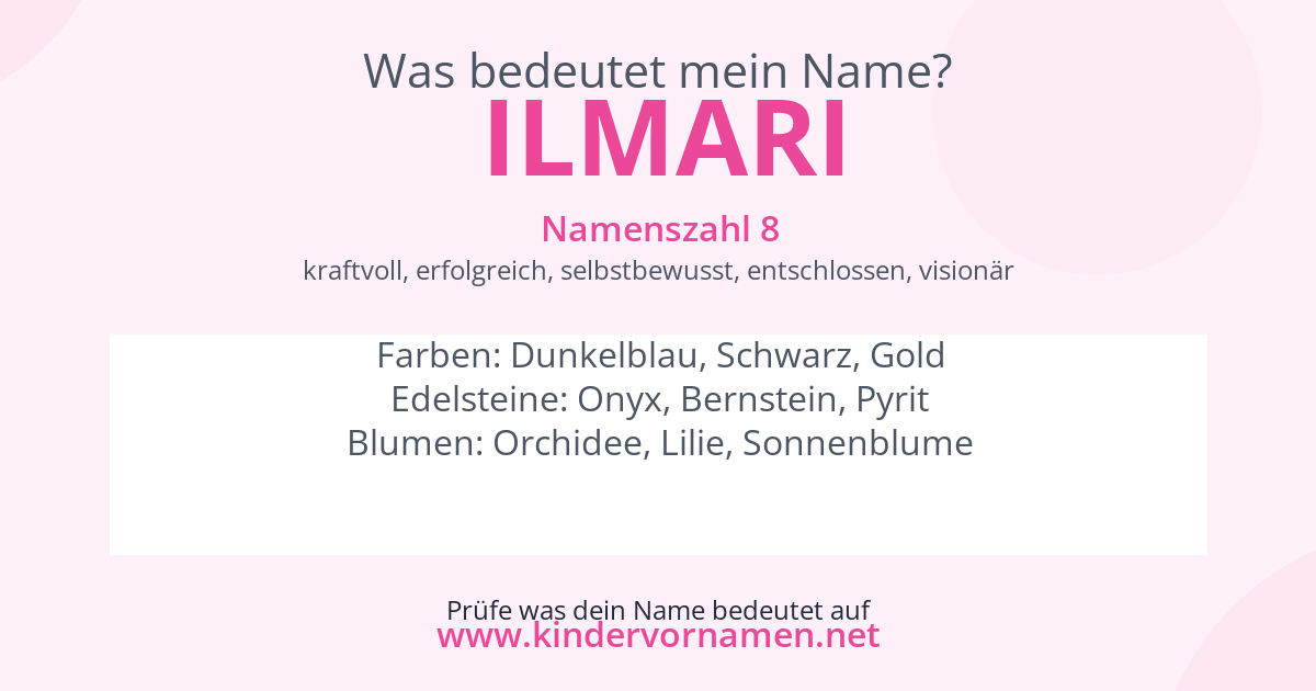 Was bedeutet der Name Ilmari?