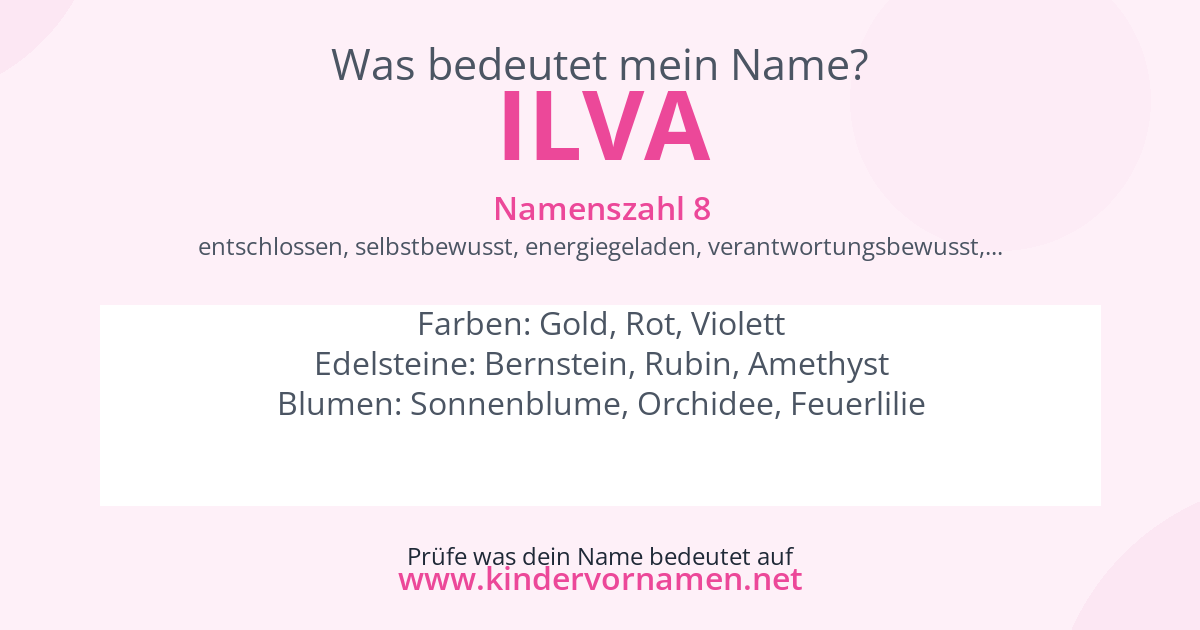 Was bedeutet der Name Ilva?