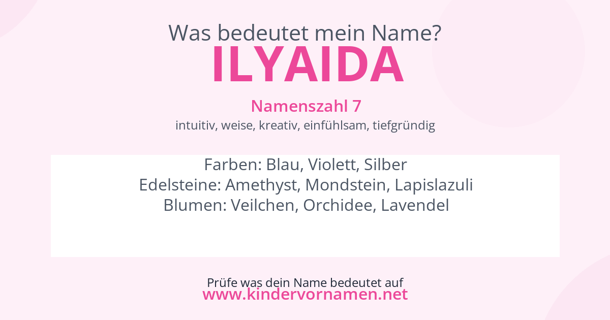 Was bedeutet der Name Ilyaida?
