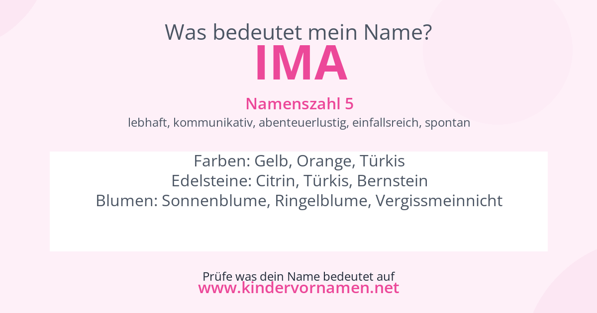 Was bedeutet der Name Ima?