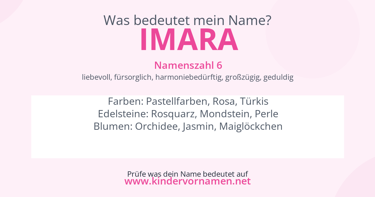 Was bedeutet der Name Imara?