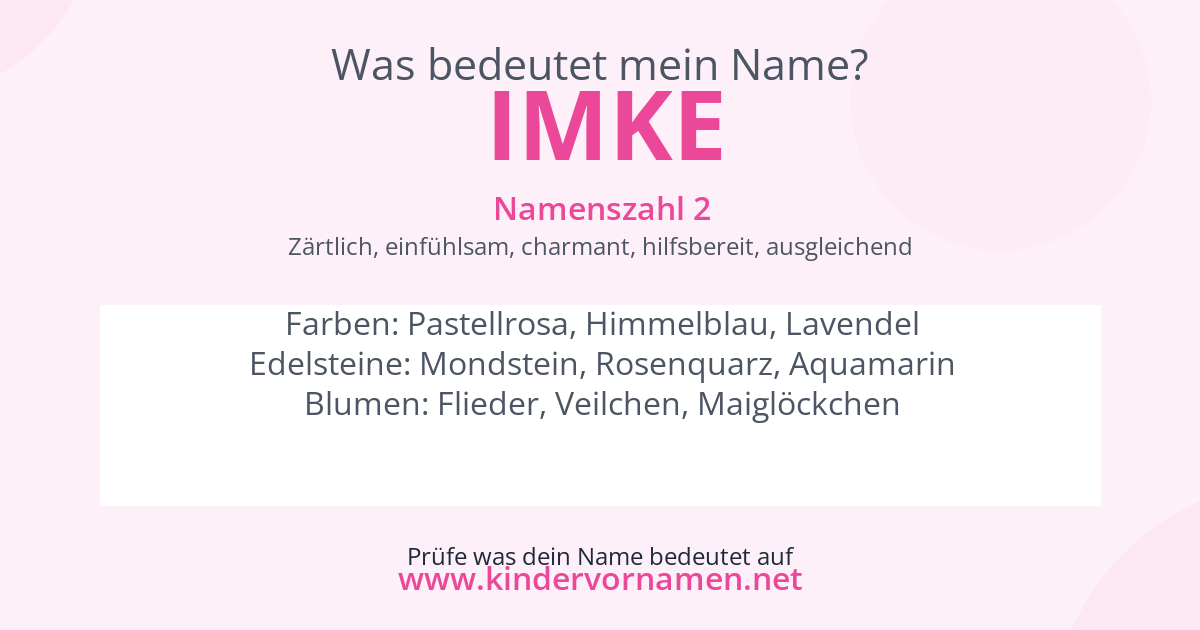 Was bedeutet der Name Imke?
