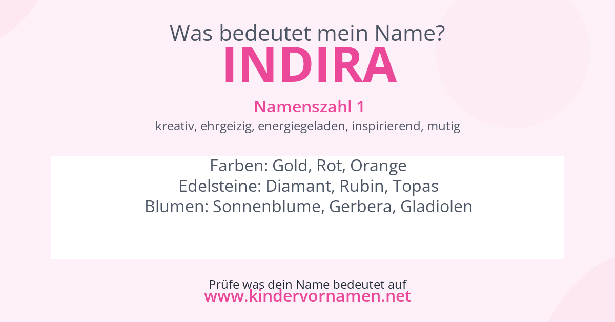 Was bedeutet der Name Indira?