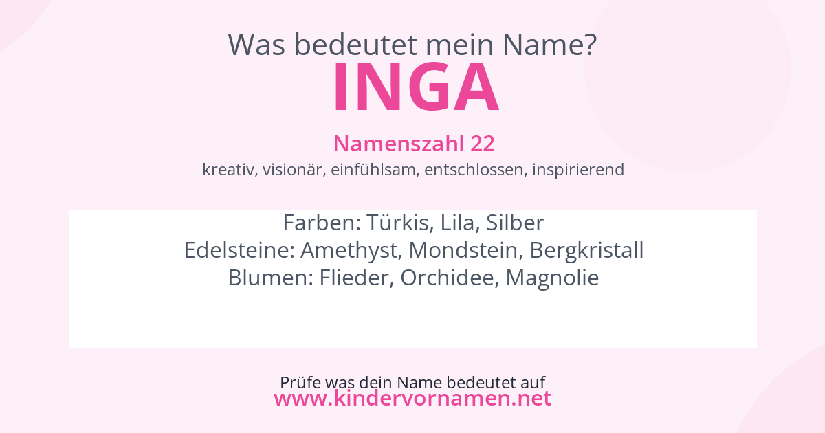 Was bedeutet der Name Inga?