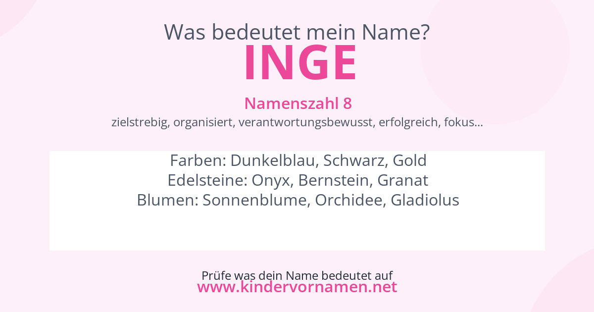 Was bedeutet der Name Inge?