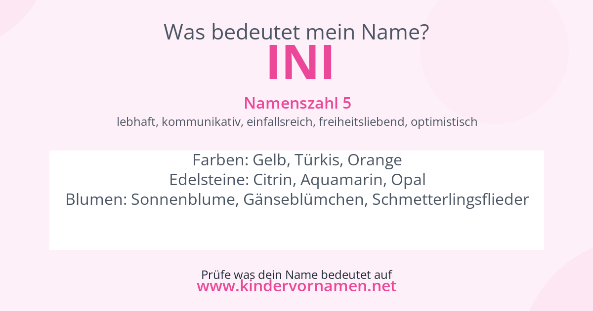 Was bedeutet der Name Ini?