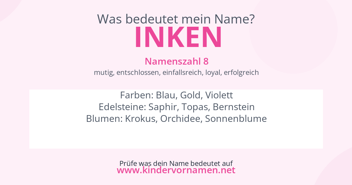 Was bedeutet der Name Inken?