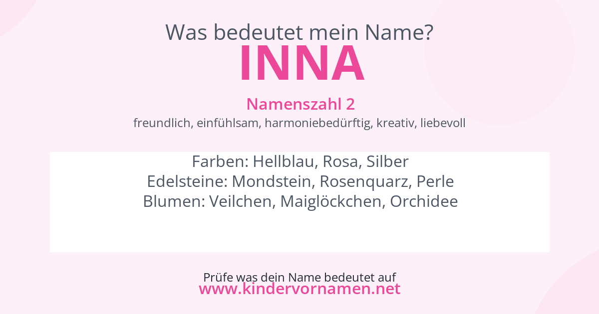 Was bedeutet der Name Inna?