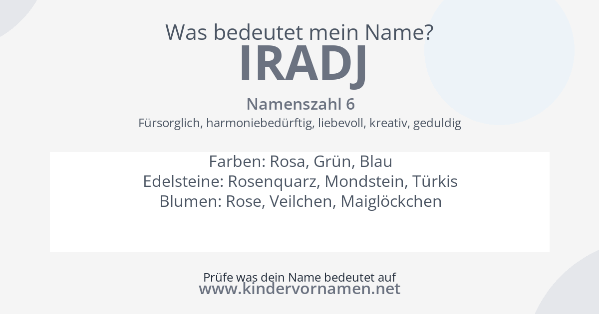 Was bedeutet der Name Iradj?