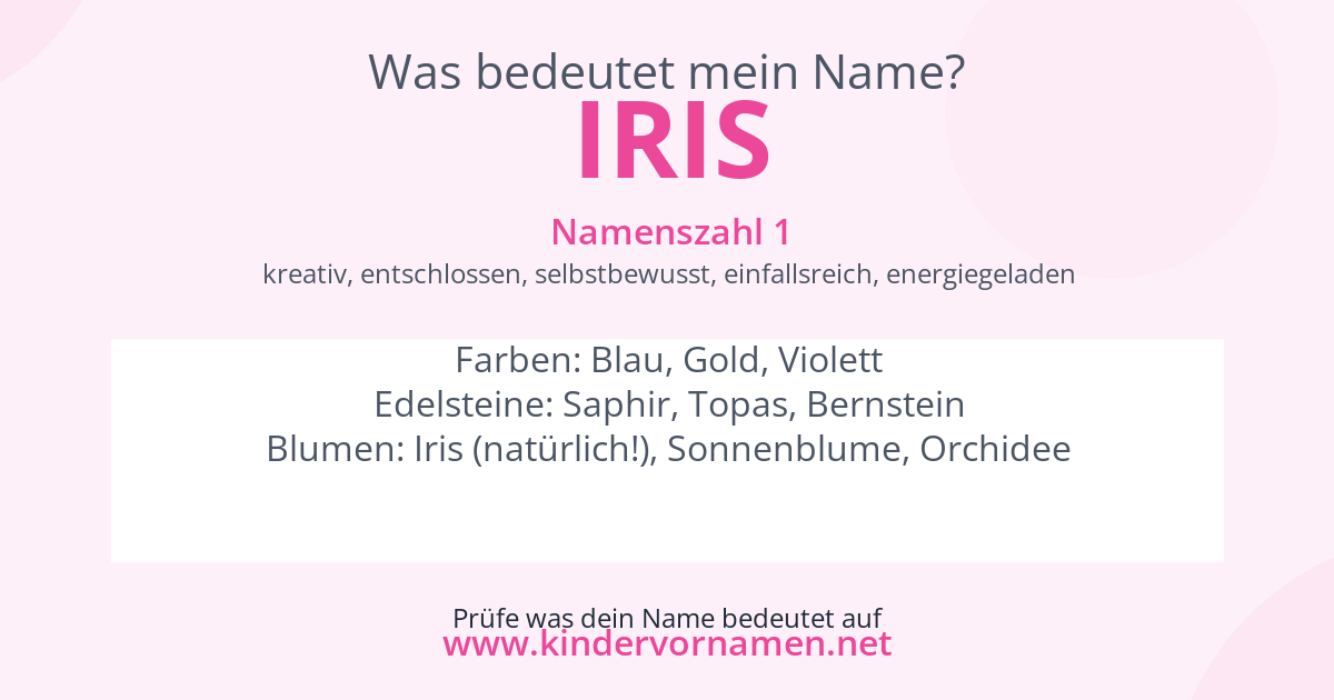 Was bedeutet der Name Iris?