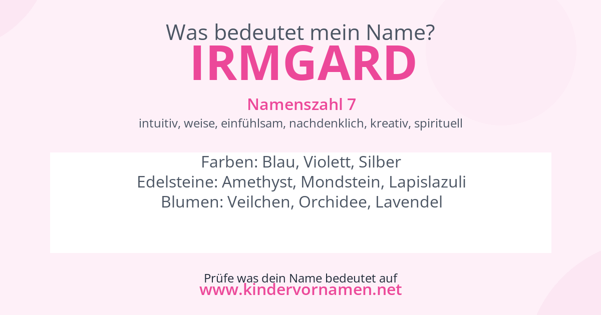 Was bedeutet der Name Irmgard?