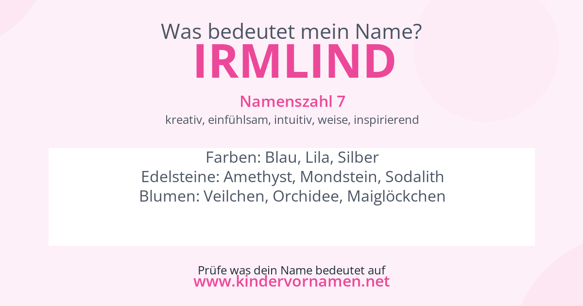 Was bedeutet der Name Irmlind?