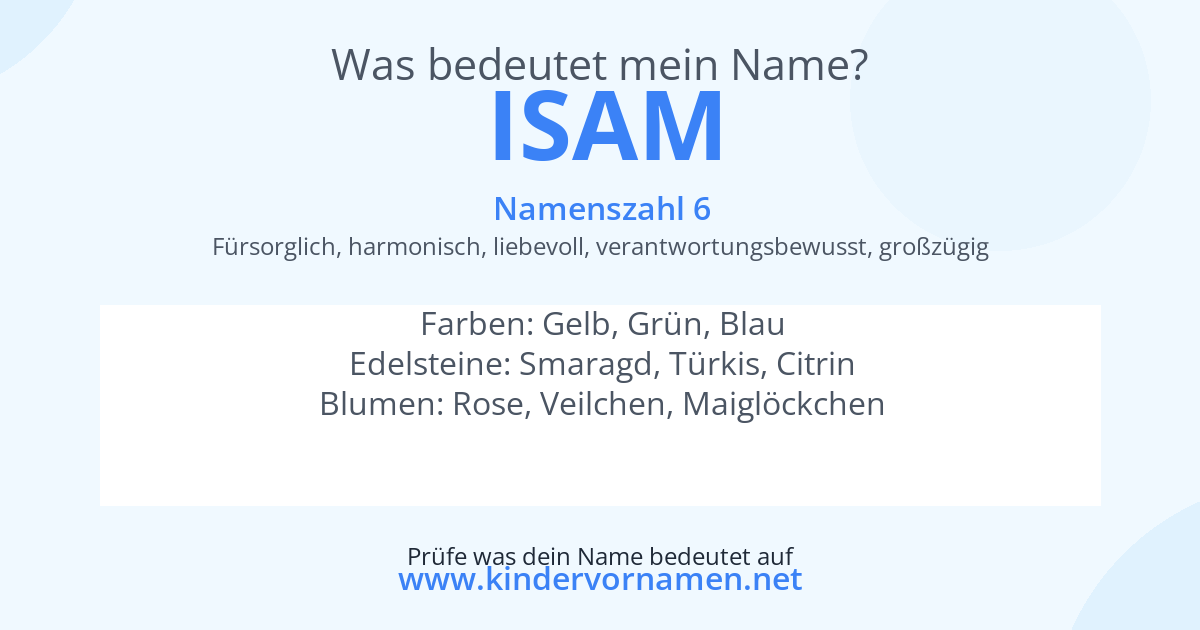 Was bedeutet der Name Isam?