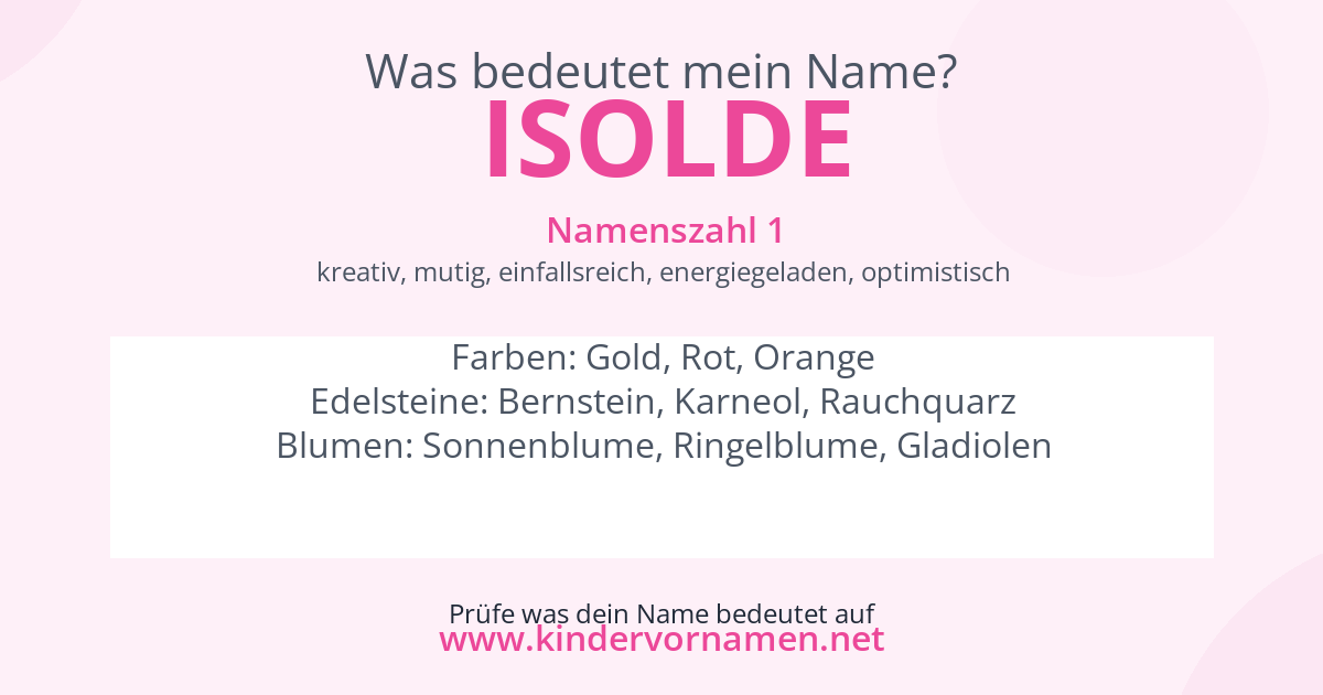 Was bedeutet der Name Isolde?