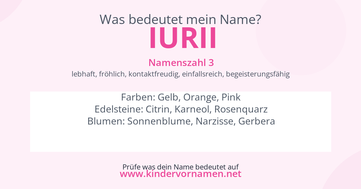 Was bedeutet der Name Iurii?