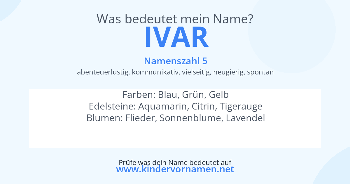 Was bedeutet der Name Ivar?