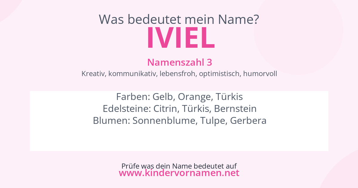 Was bedeutet der Name Iviel?
