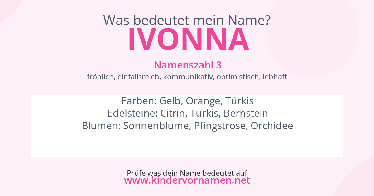 Was bedeutet der Name Ivonna?