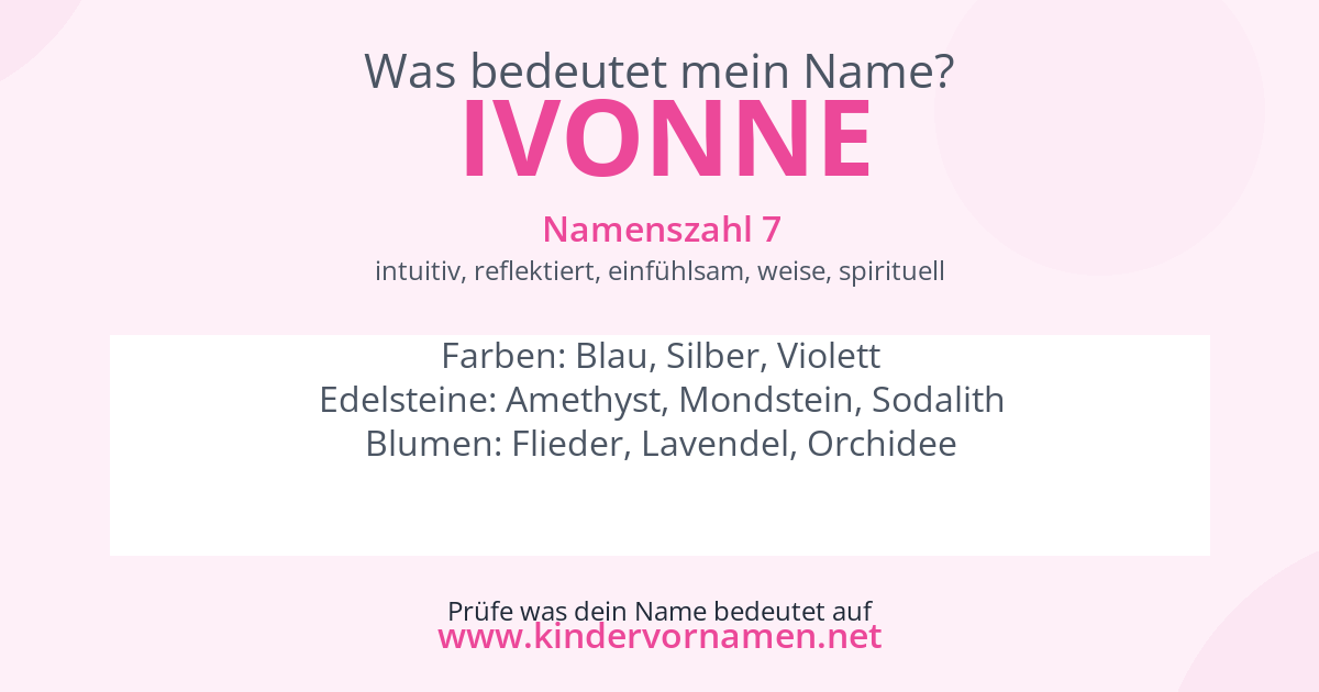 Was bedeutet der Name Ivonne?