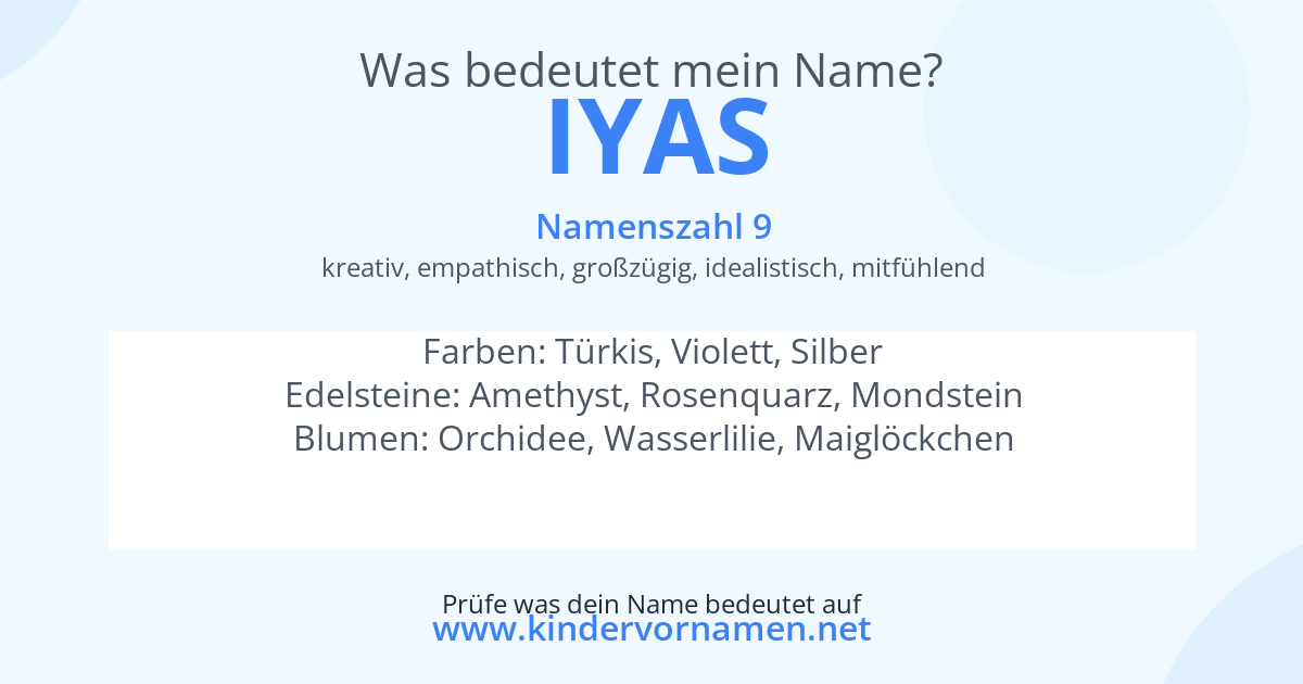 Was bedeutet der Name Iyas?