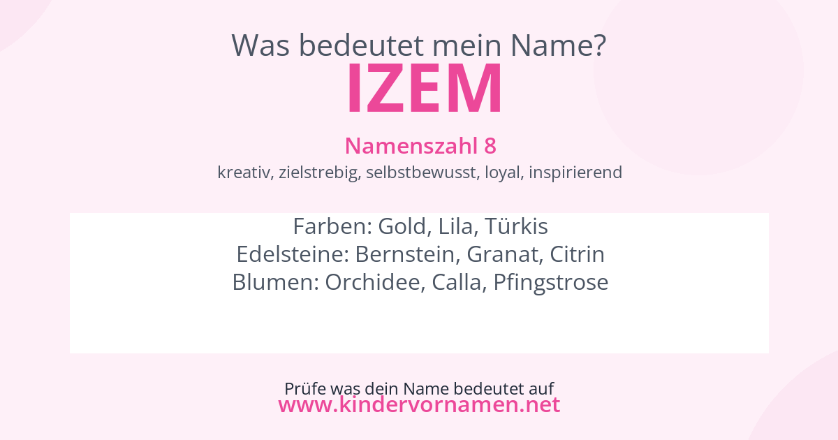 Was bedeutet der Name Izem?
