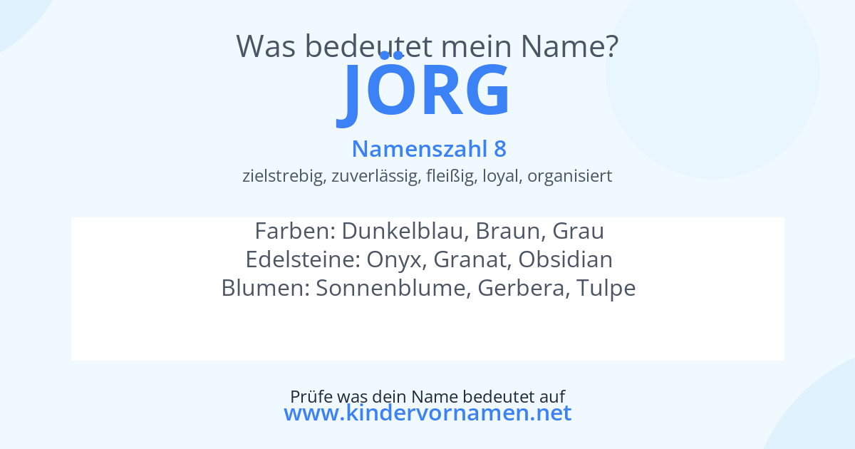 Was bedeutet der Name Jörg?