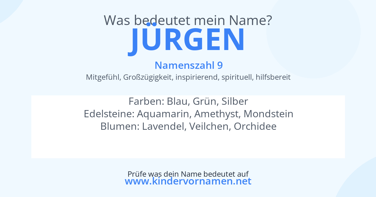 Was bedeutet der Name Jürgen?