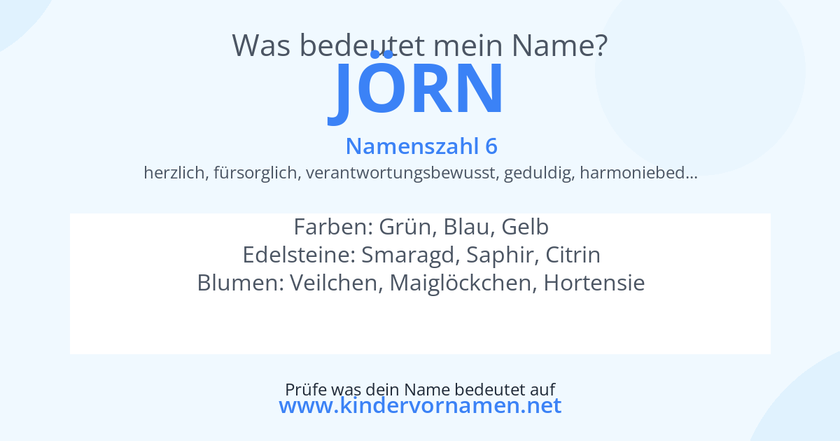 Was bedeutet der Name Jörn?