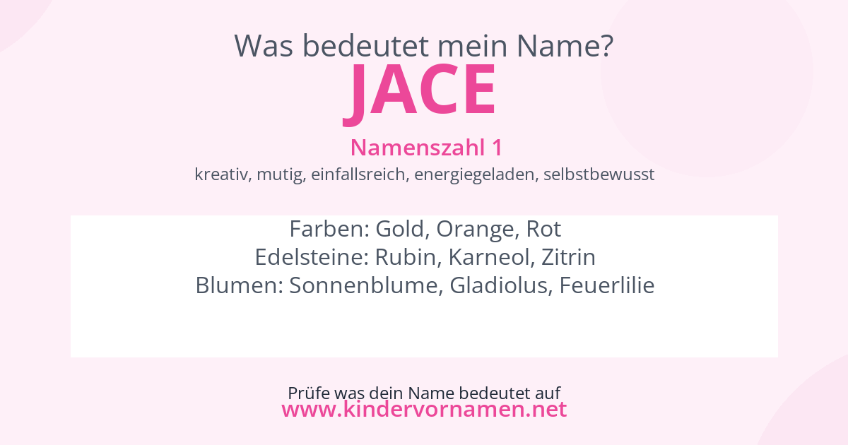 Was bedeutet der Name Jace?