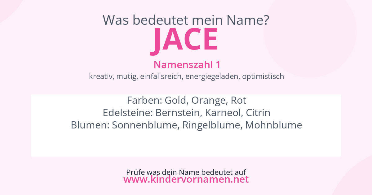 Was bedeutet der Name Jace?