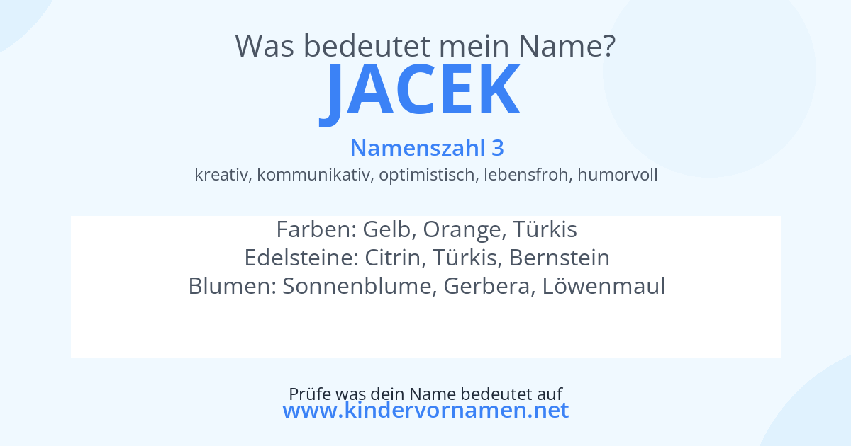 Was bedeutet der Name Jacek?