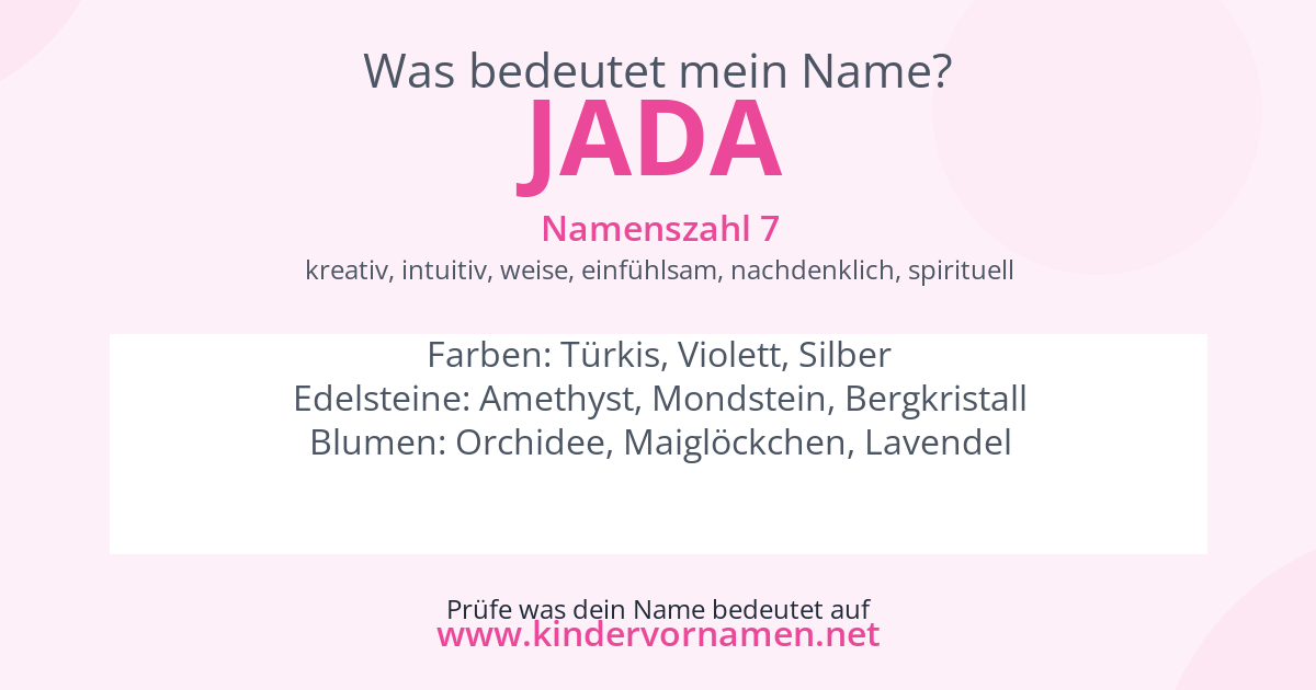 Was bedeutet der Name Jada?