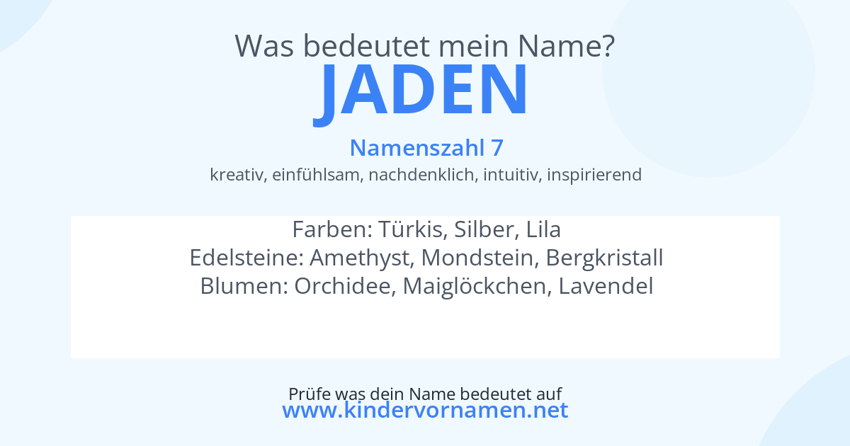 Was bedeutet der Name Jaden?
