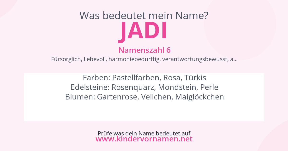 Was bedeutet der Name Jadi?