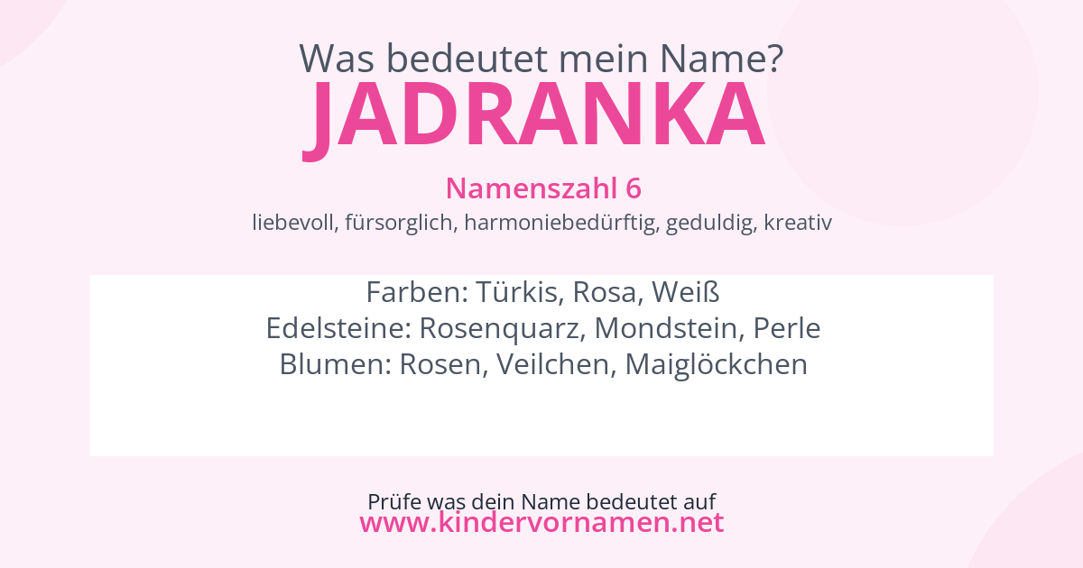 Was bedeutet der Name Jadranka?