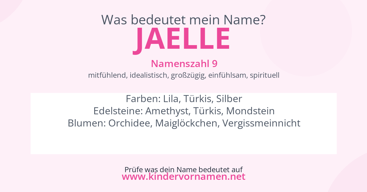 Was bedeutet der Name Jaelle?