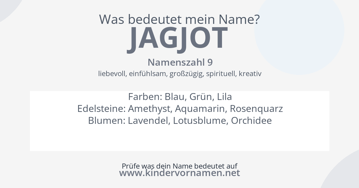 Was bedeutet der Name Jagjot?