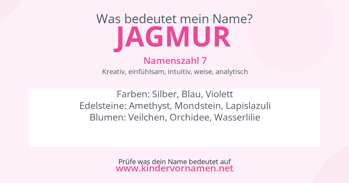 Was bedeutet der Name Jagmur?