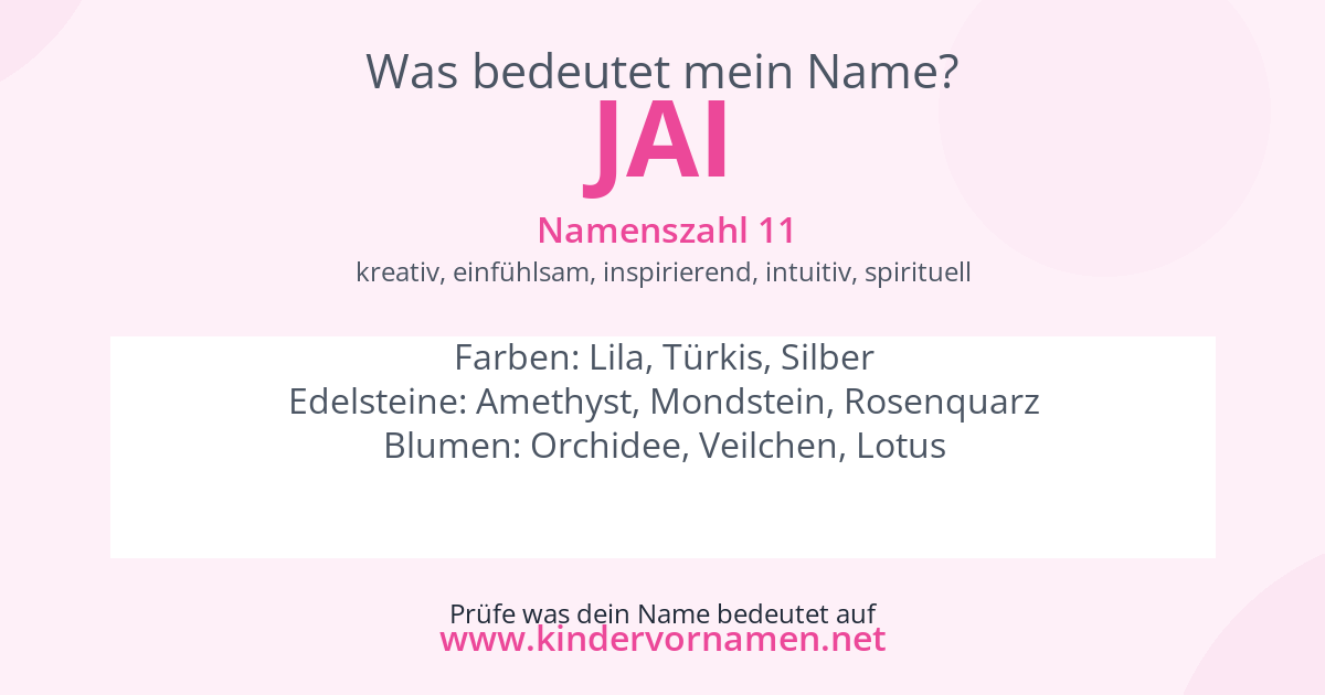 Was bedeutet der Name Jai?