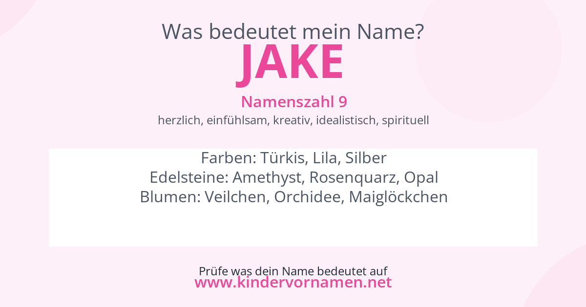 Was bedeutet der Name Jake?