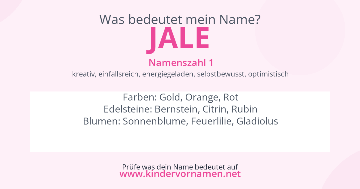 Was bedeutet der Name Jale?