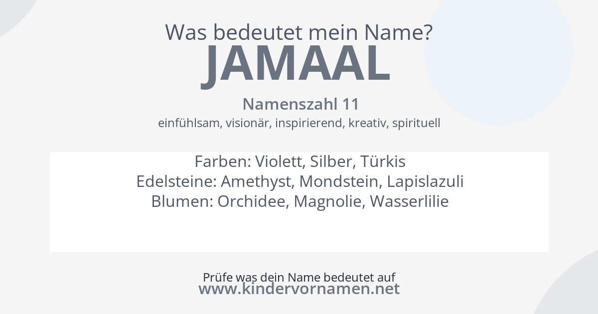Was bedeutet der Name Jamaal?