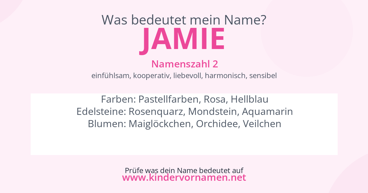 Was bedeutet der Name Jamie?
