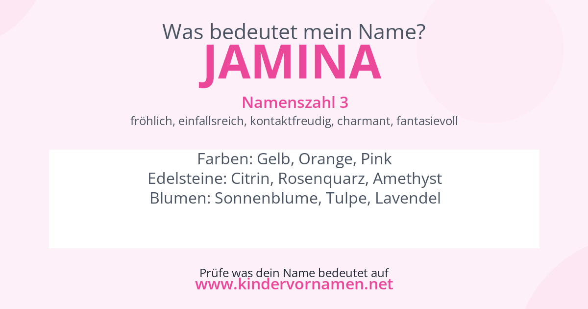 Was bedeutet der Name Jamina?