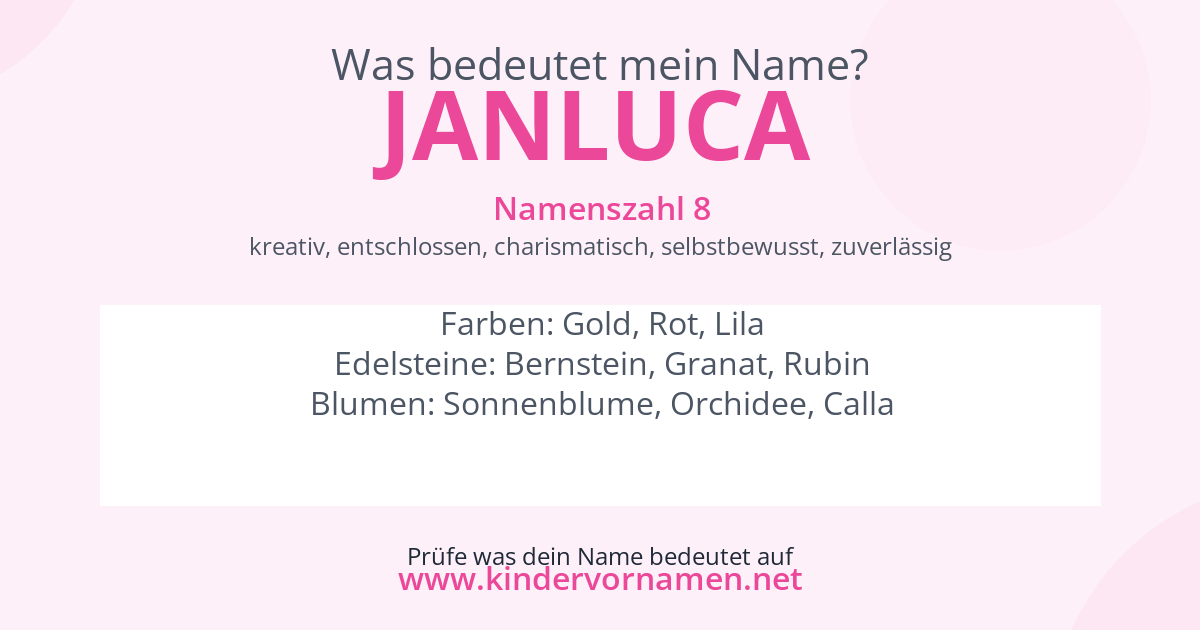 Was bedeutet der Name Janluca?